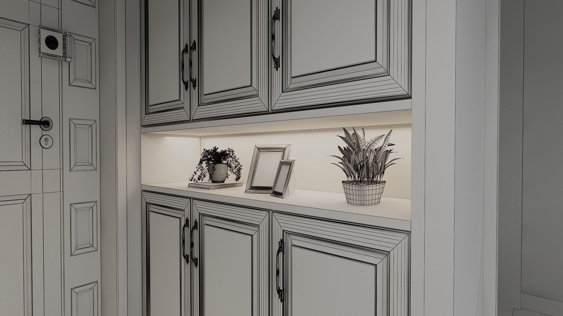 Living and Dining Room Combo Design 3D model_9