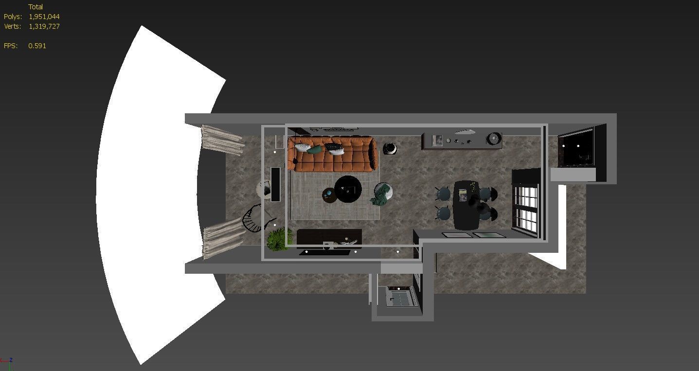 Living and Dining Room Combo Design 3D model_13