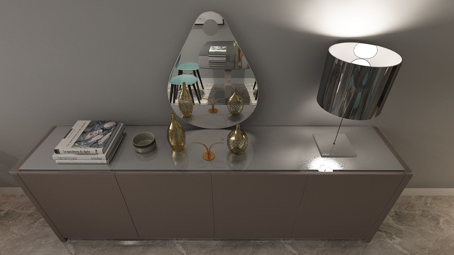 Living and Dining Room Combo Design 3D model_4