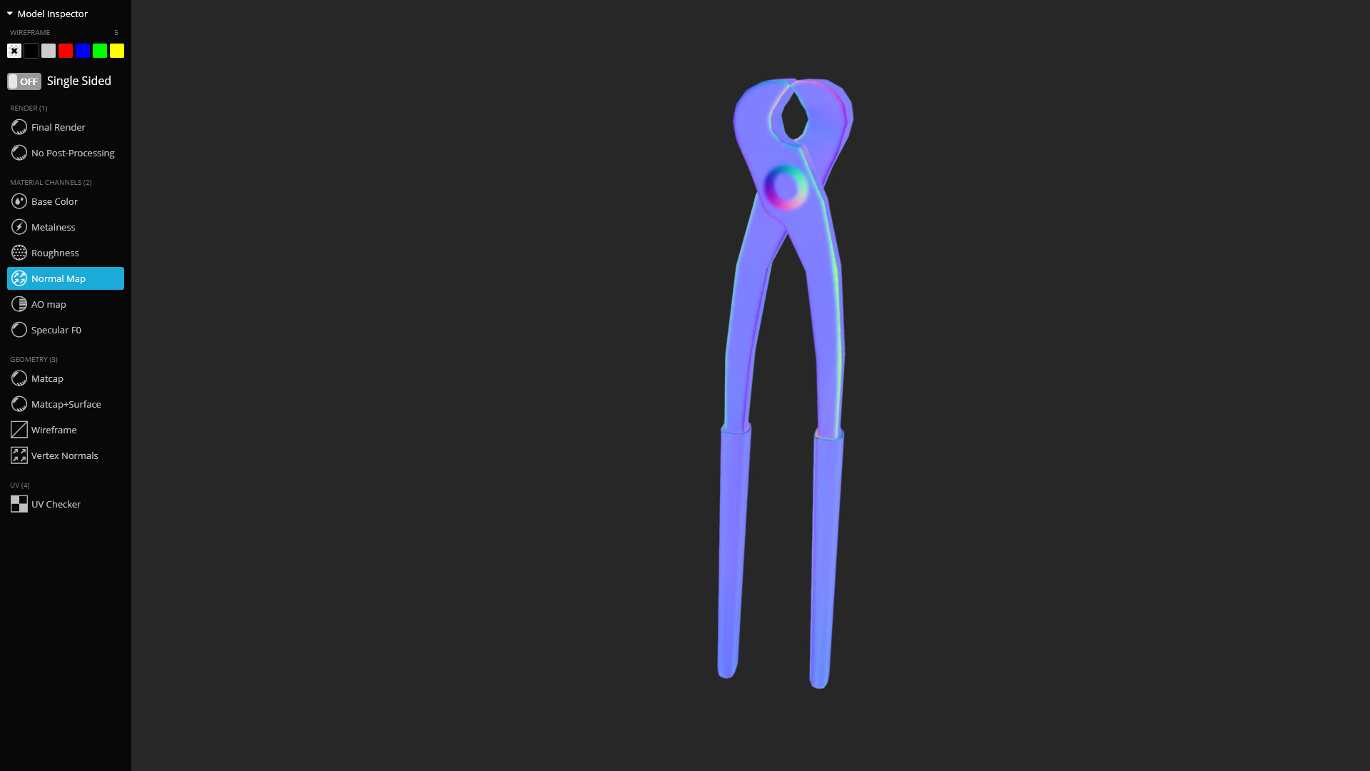 End Cutting Pliers 3D Model - Game Ready Low-poly 3D model_6