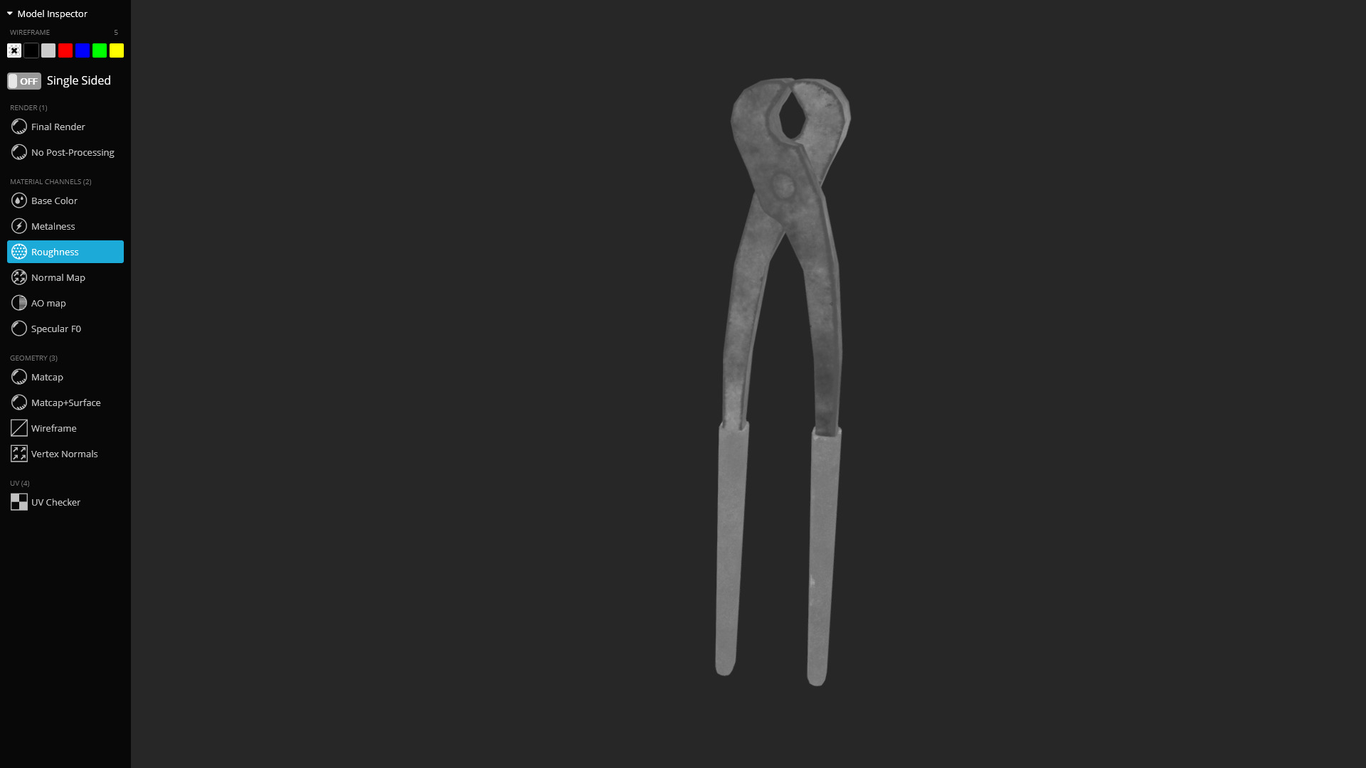 End Cutting Pliers 3D Model - Game Ready Low-poly 3D model_5