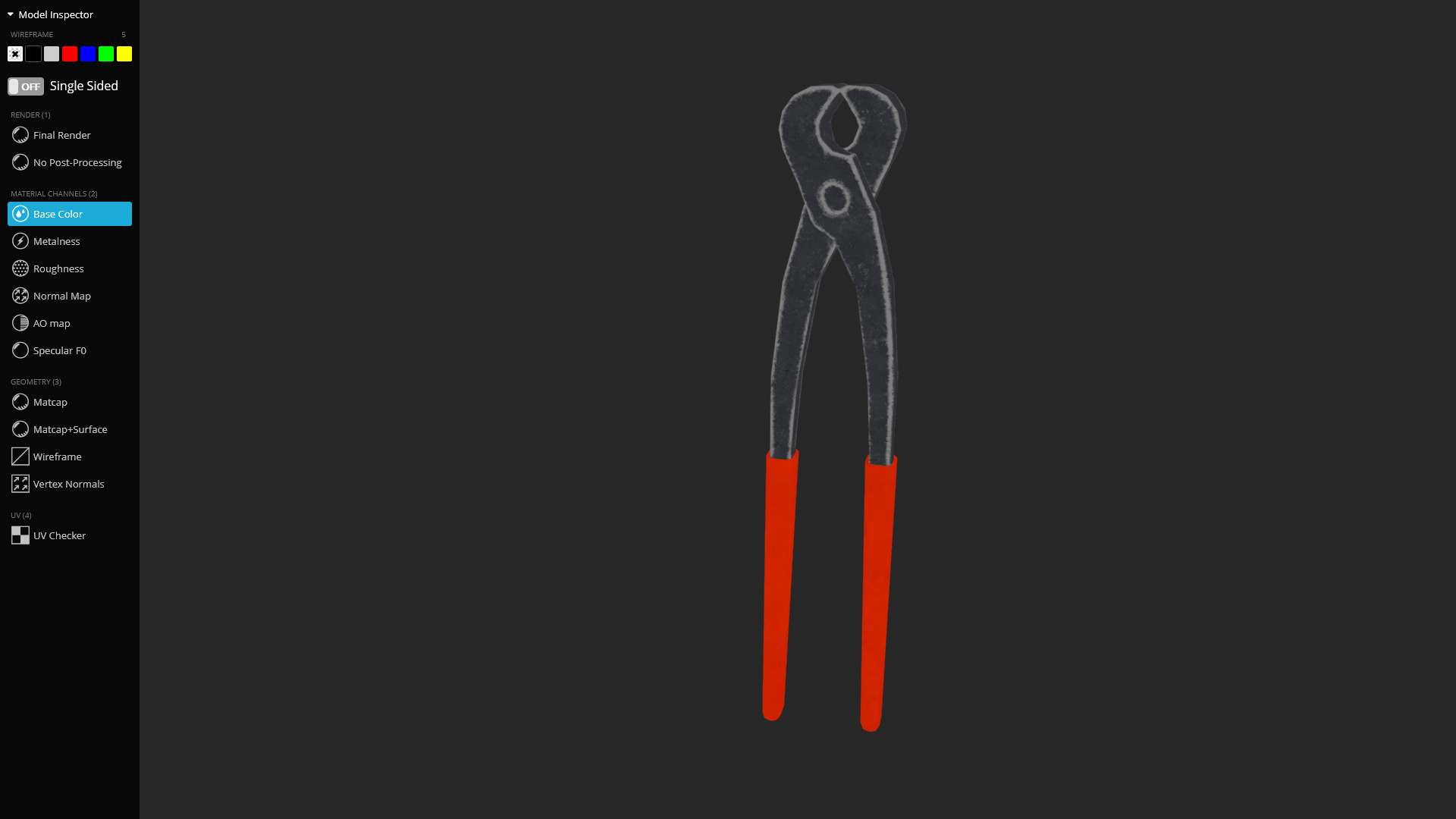 End Cutting Pliers 3D Model - Game Ready Low-poly 3D model_3