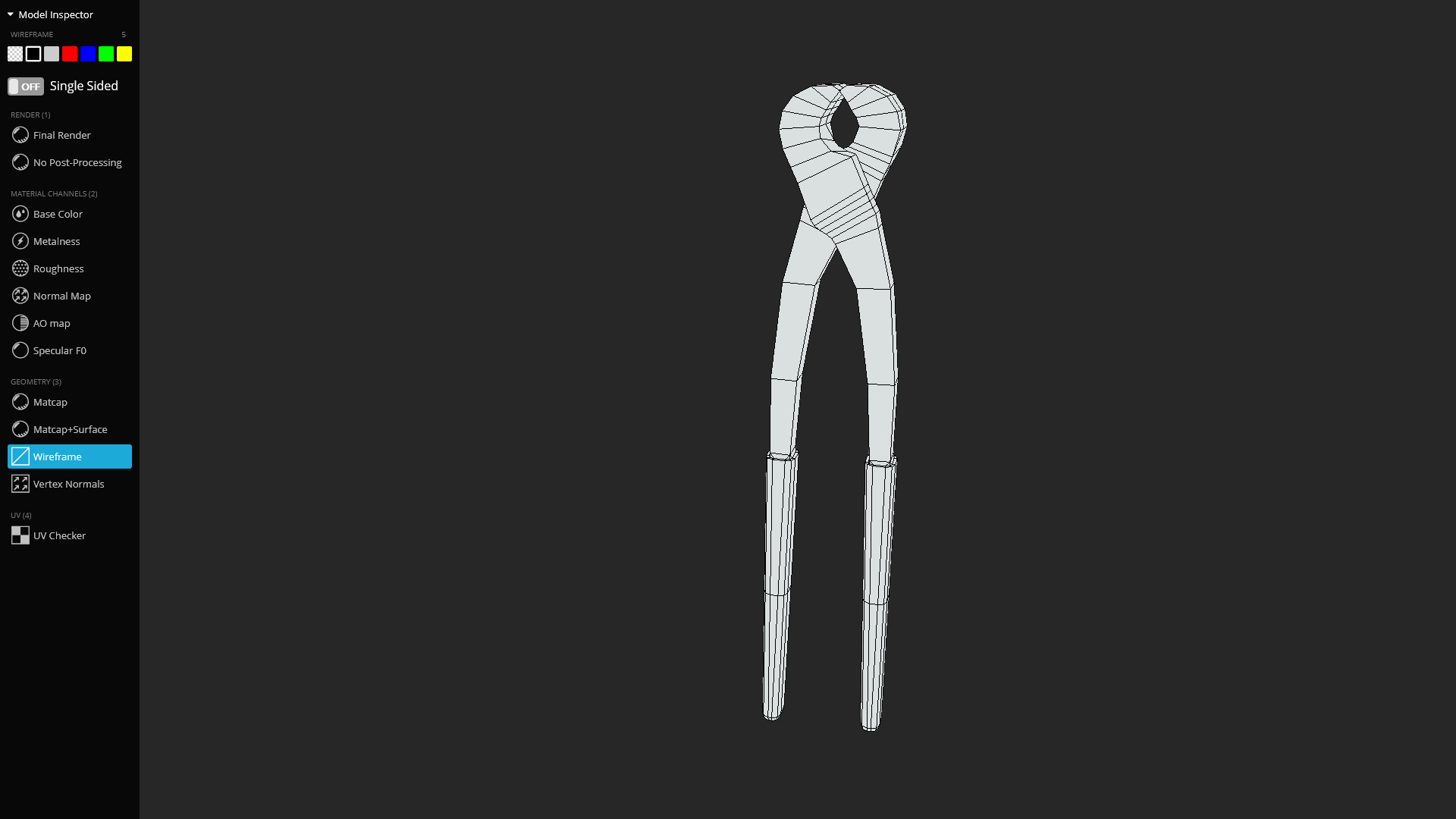 End Cutting Pliers 3D Model - Game Ready Low-poly 3D model_10