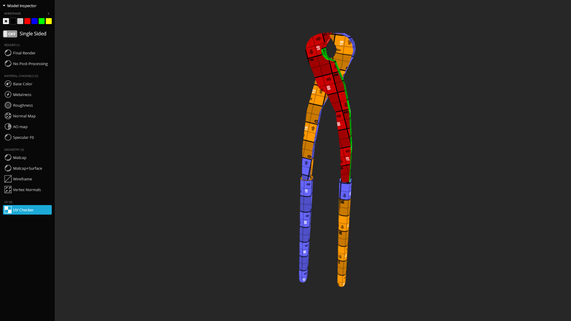 End Cutting Pliers 3D Model - Game Ready Low-poly 3D model_11