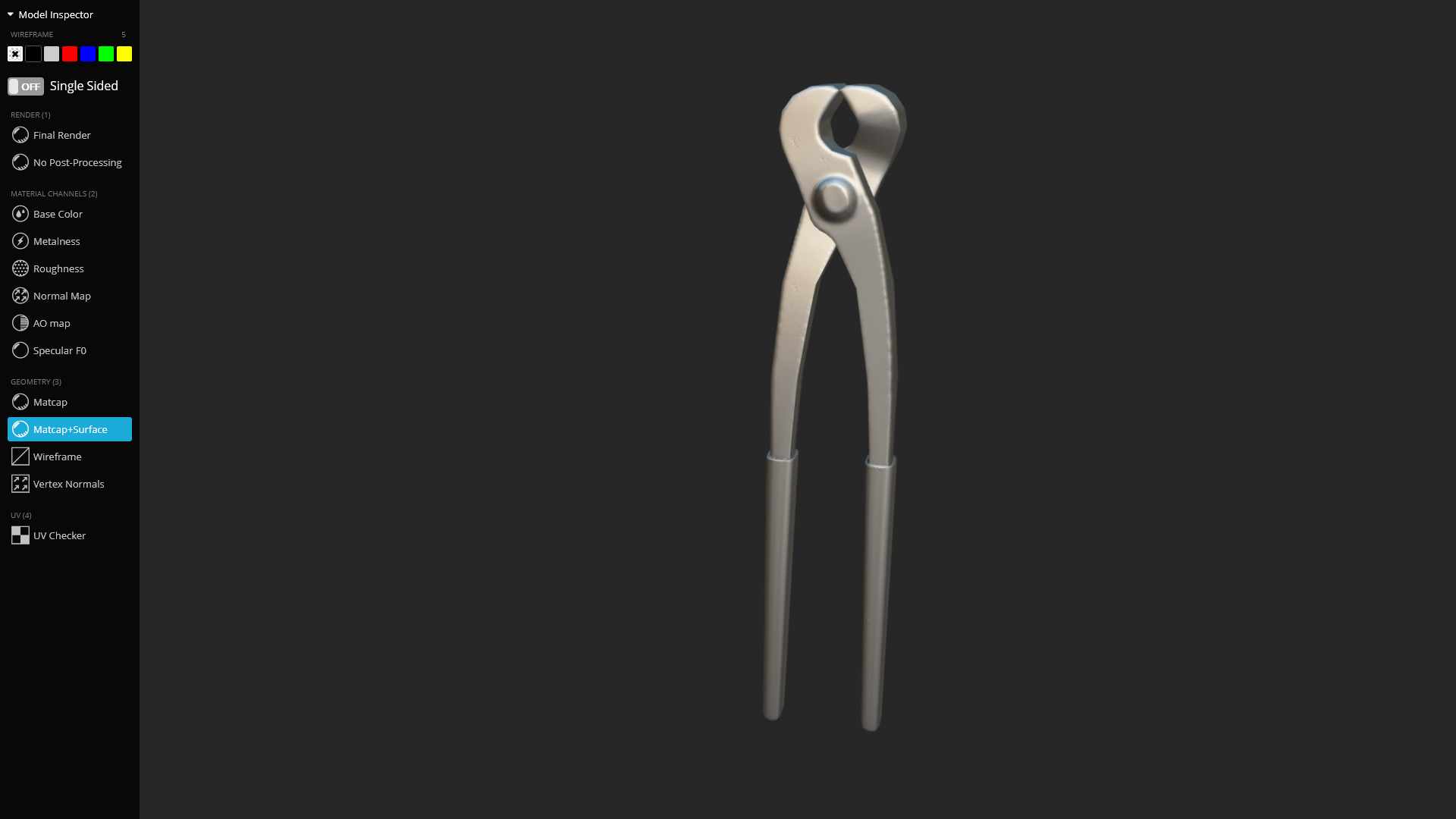 End Cutting Pliers 3D Model - Game Ready Low-poly 3D model_9