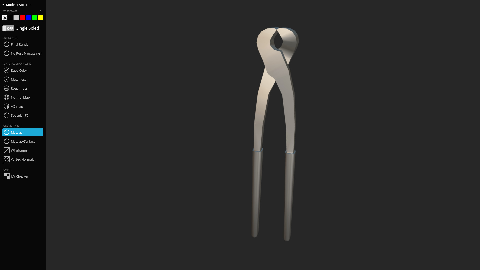 End Cutting Pliers 3D Model - Game Ready Low-poly 3D model_8