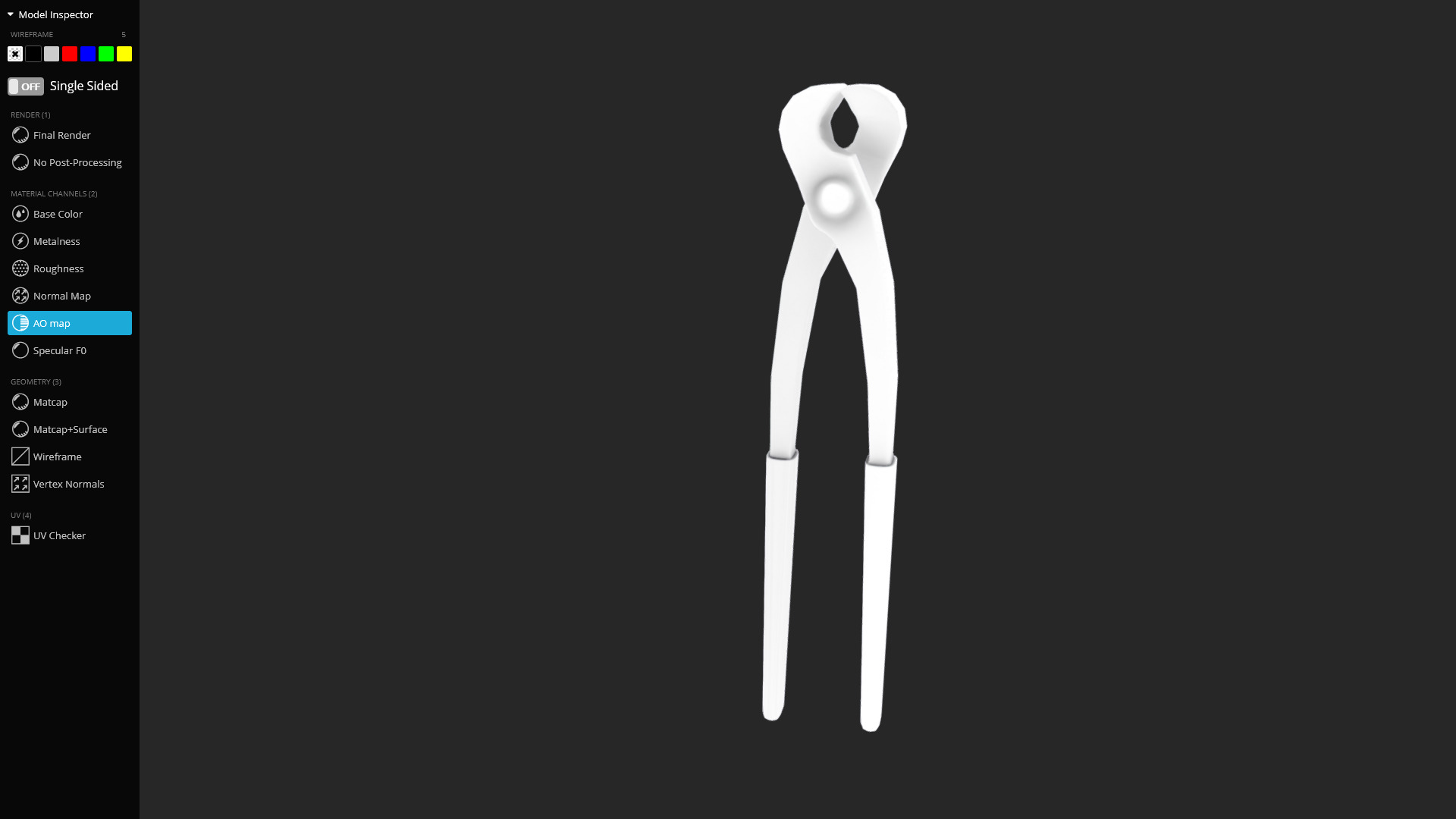 End Cutting Pliers 3D Model - Game Ready Low-poly 3D model_7