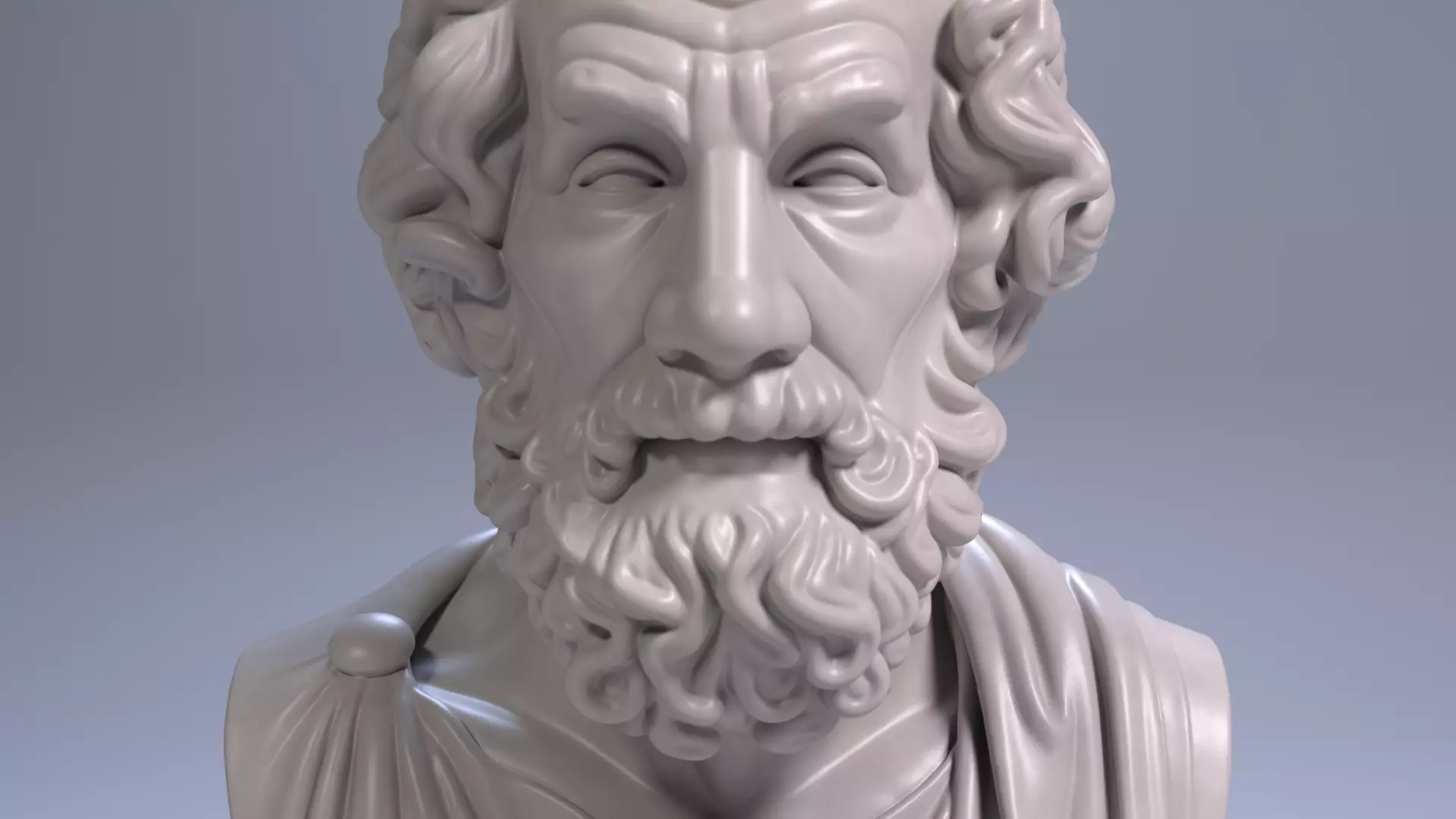 Homer Bust Sculpture 3D Print Model STL File Printable Bust 3D print model_9