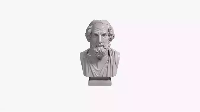 Homer Bust Sculpture 3D Print Model STL File Printable Bust
