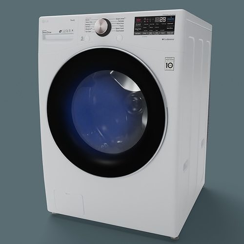 Front load washing machine Low-poly 3D model