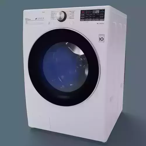 Front load washing machine Low-poly 3D model