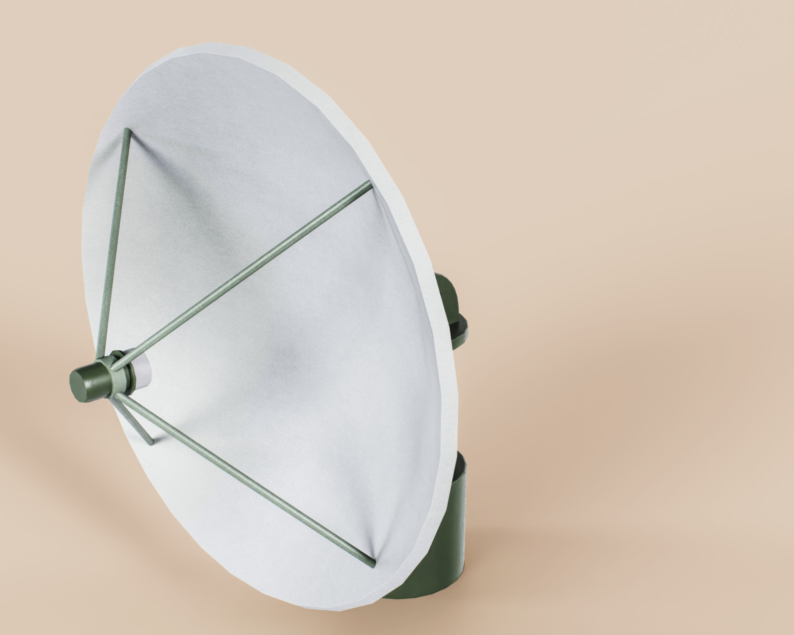 Big Satellite Dish Low-poly 3D model_9