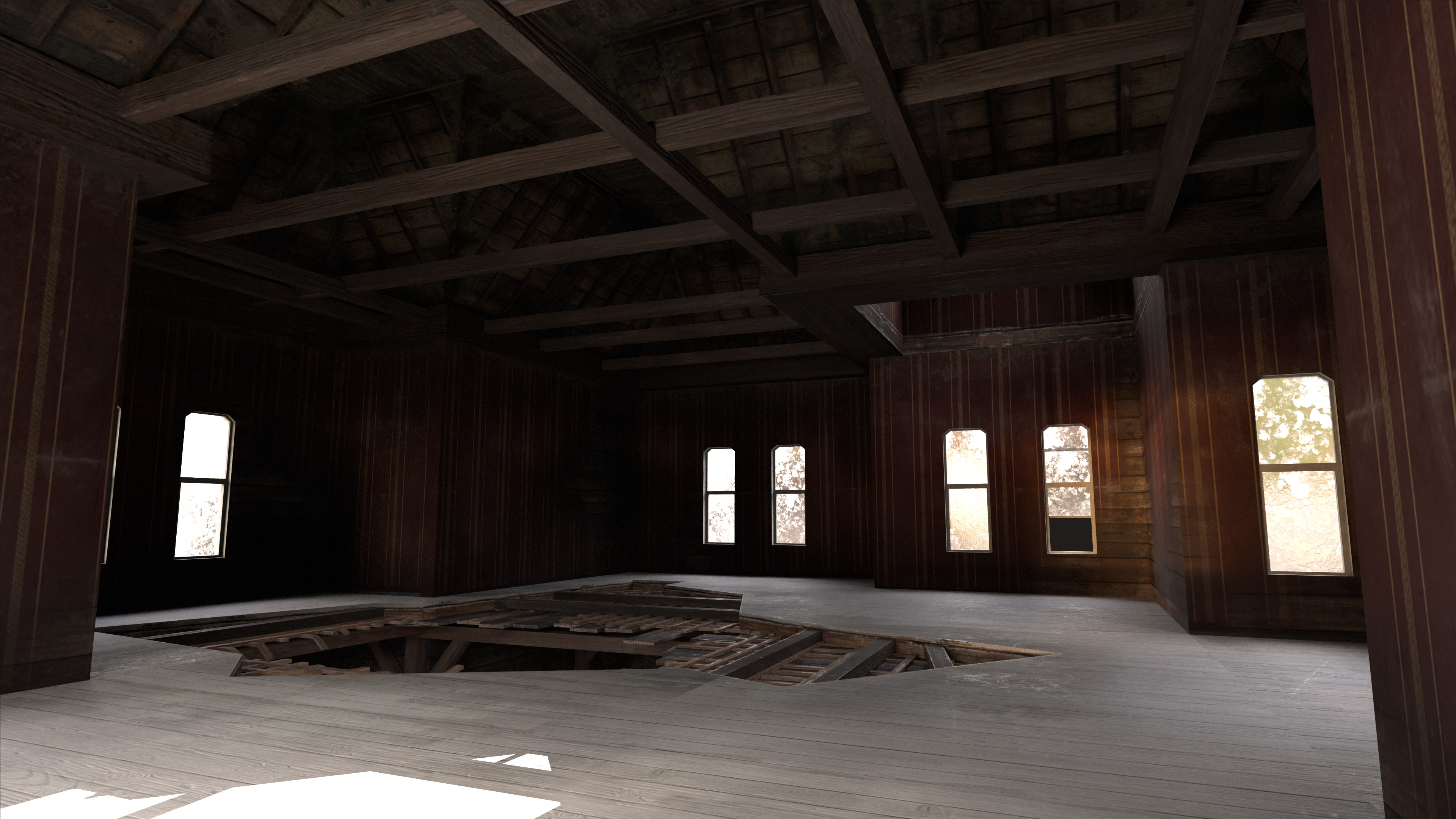 Abandoned House Low-poly 3D model_18
