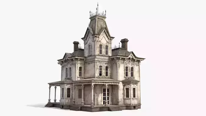 Abandoned House Low-poly 3D model