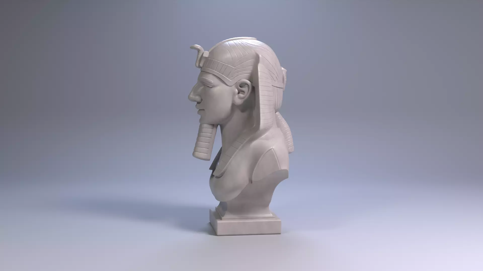Ramses II Bust Sculpture 3D Print Model STL File Printable Bust 3D print model_16