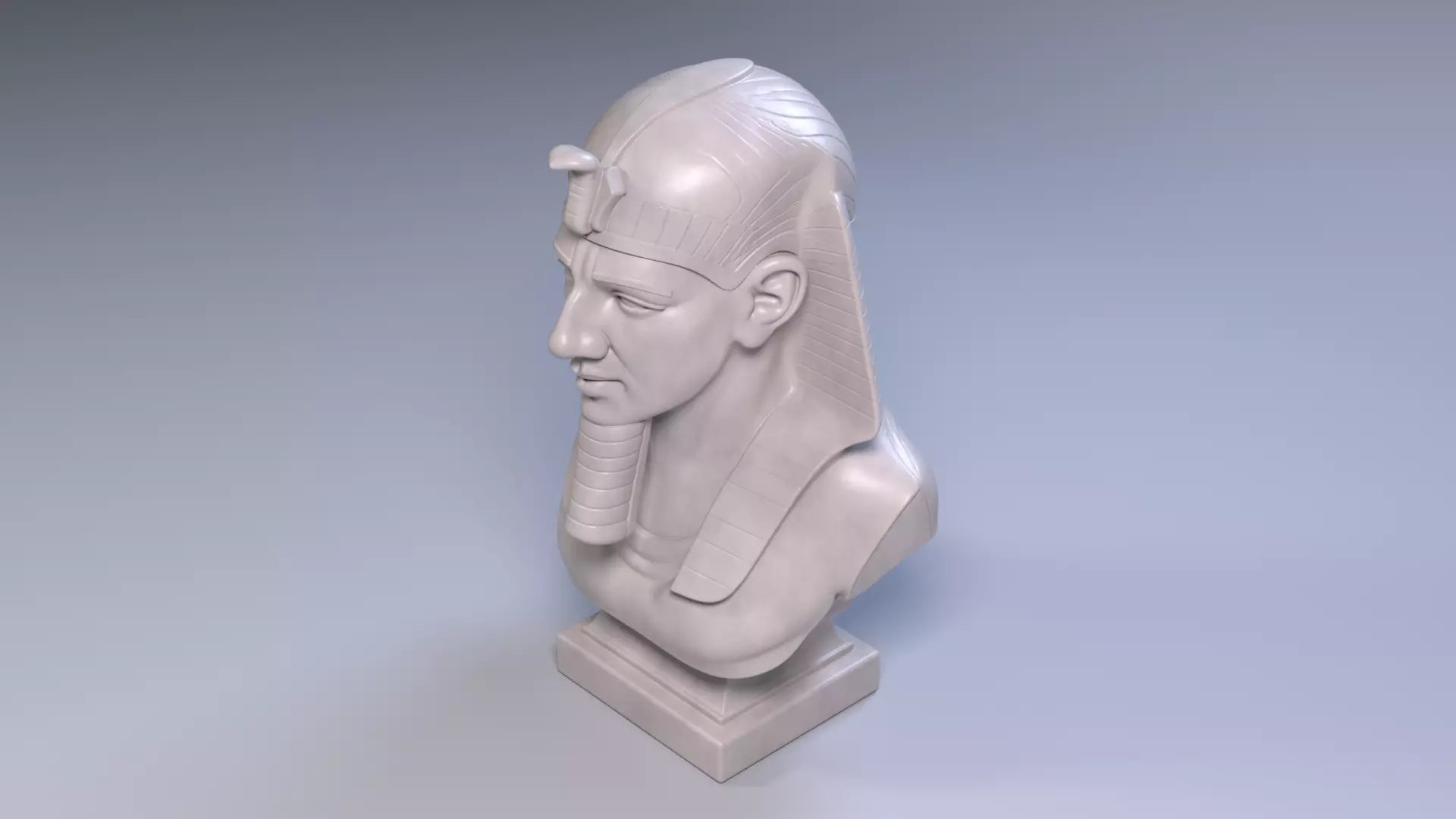 Ramses II Bust Sculpture 3D Print Model STL File Printable Bust 3D print model_6