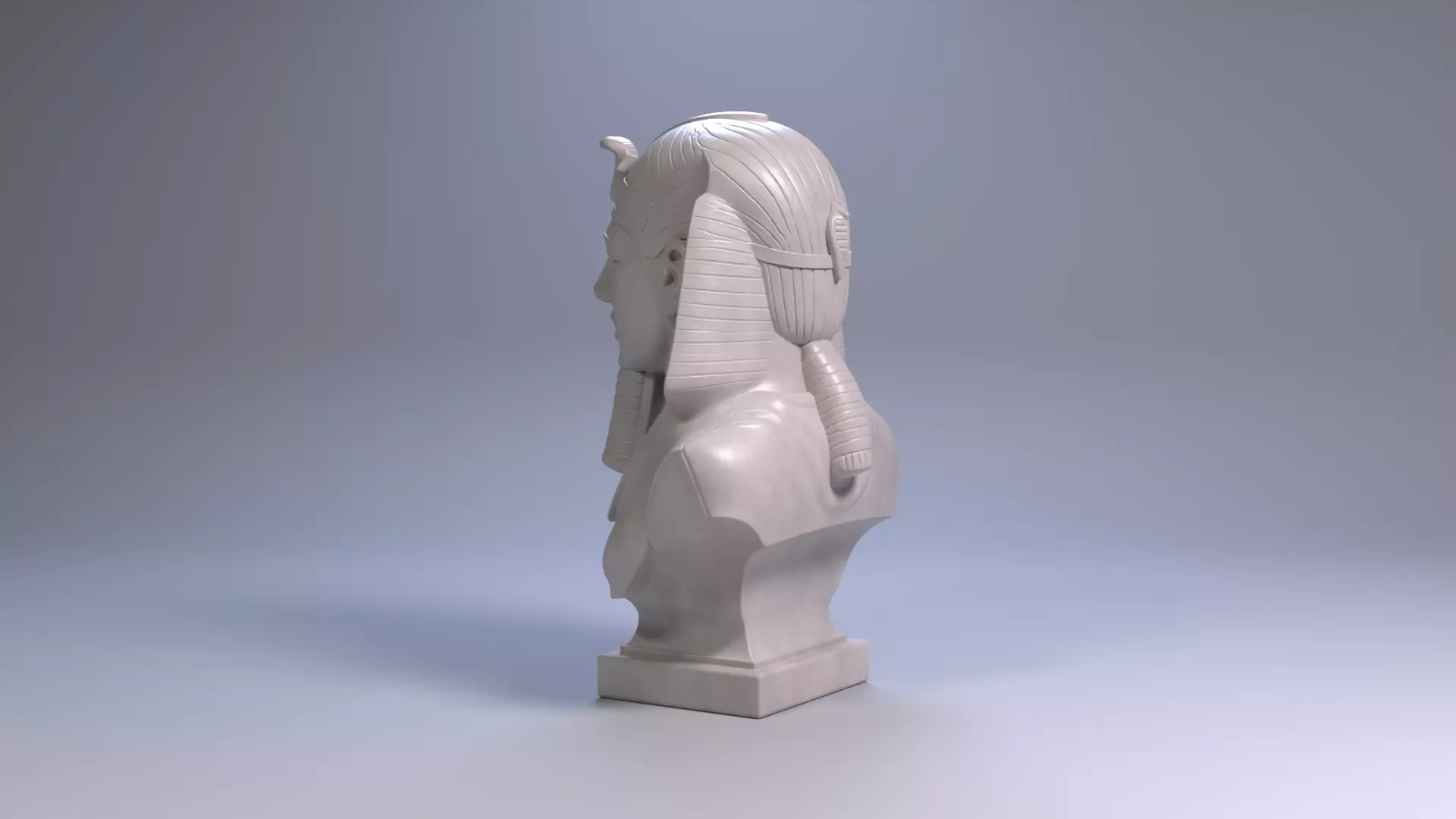 Ramses II Bust Sculpture 3D Print Model STL File Printable Bust 3D print model_17