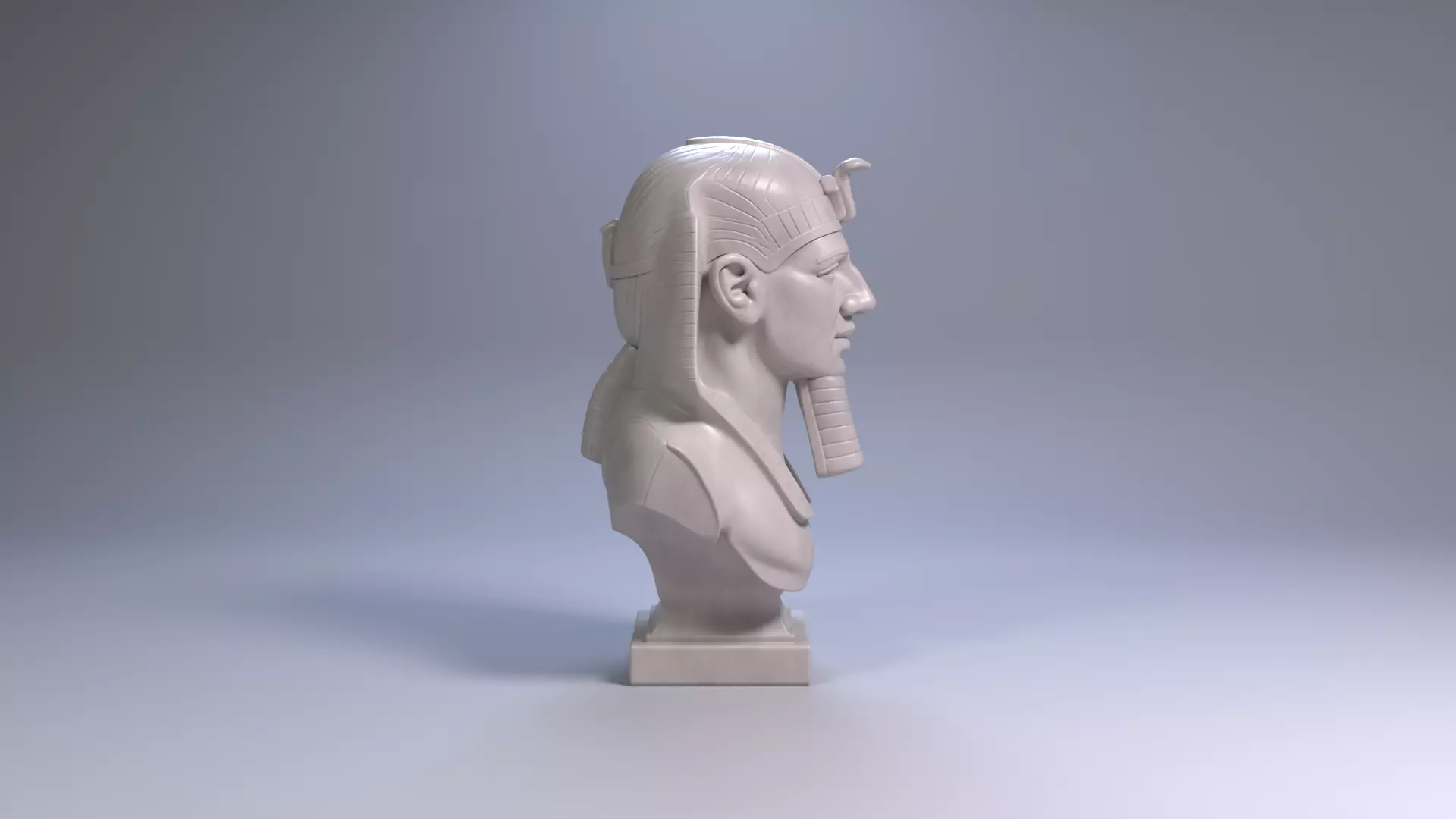 Ramses II Bust Sculpture 3D Print Model STL File Printable Bust 3D print model_5