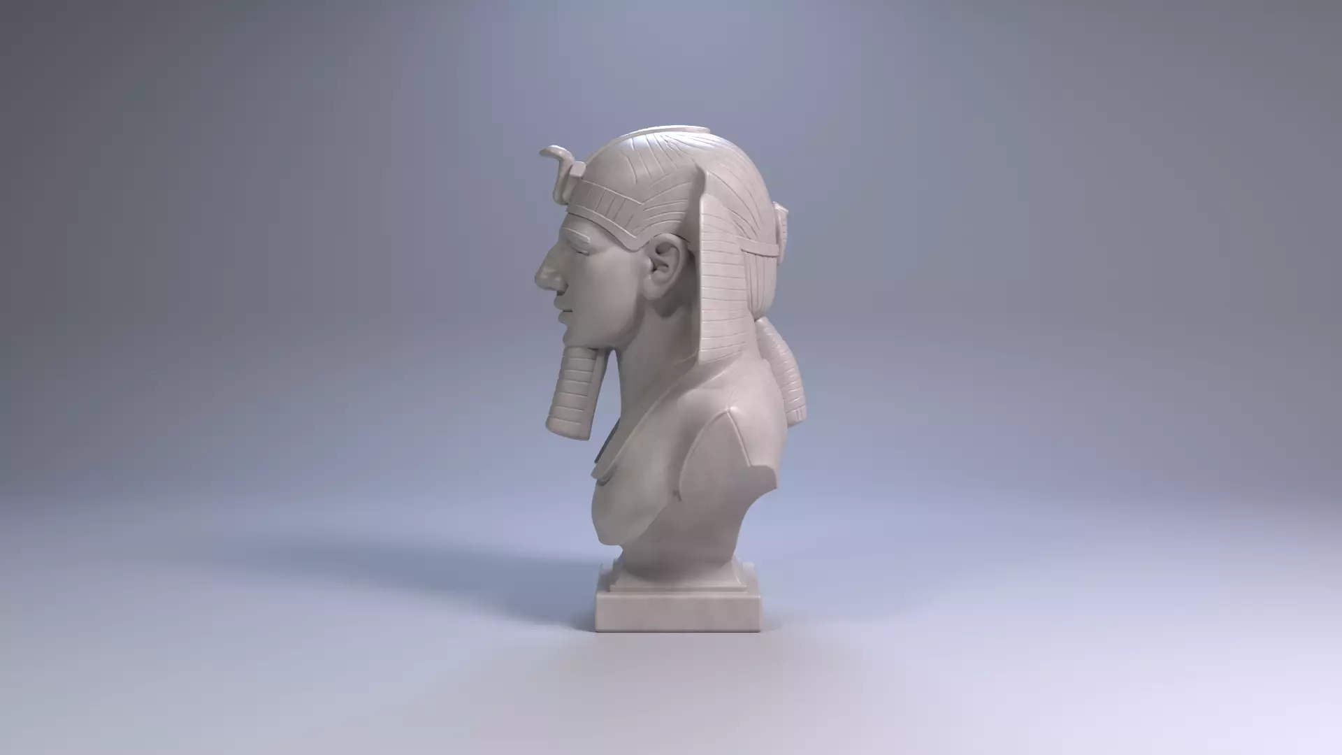 Ramses II Bust Sculpture 3D Print Model STL File Printable Bust 3D print model_3