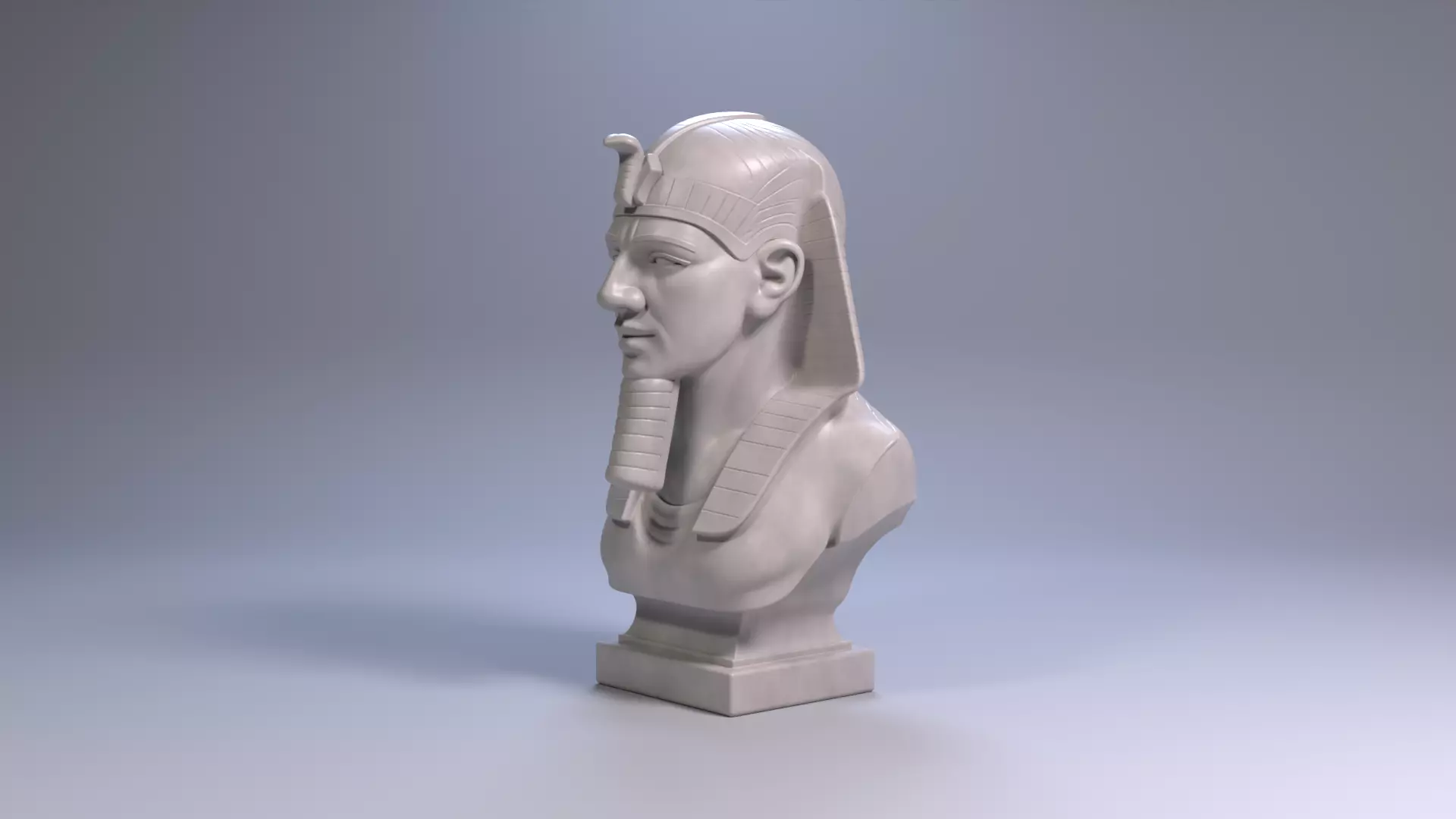 Ramses II Bust Sculpture 3D Print Model STL File Printable Bust 3D print model_15