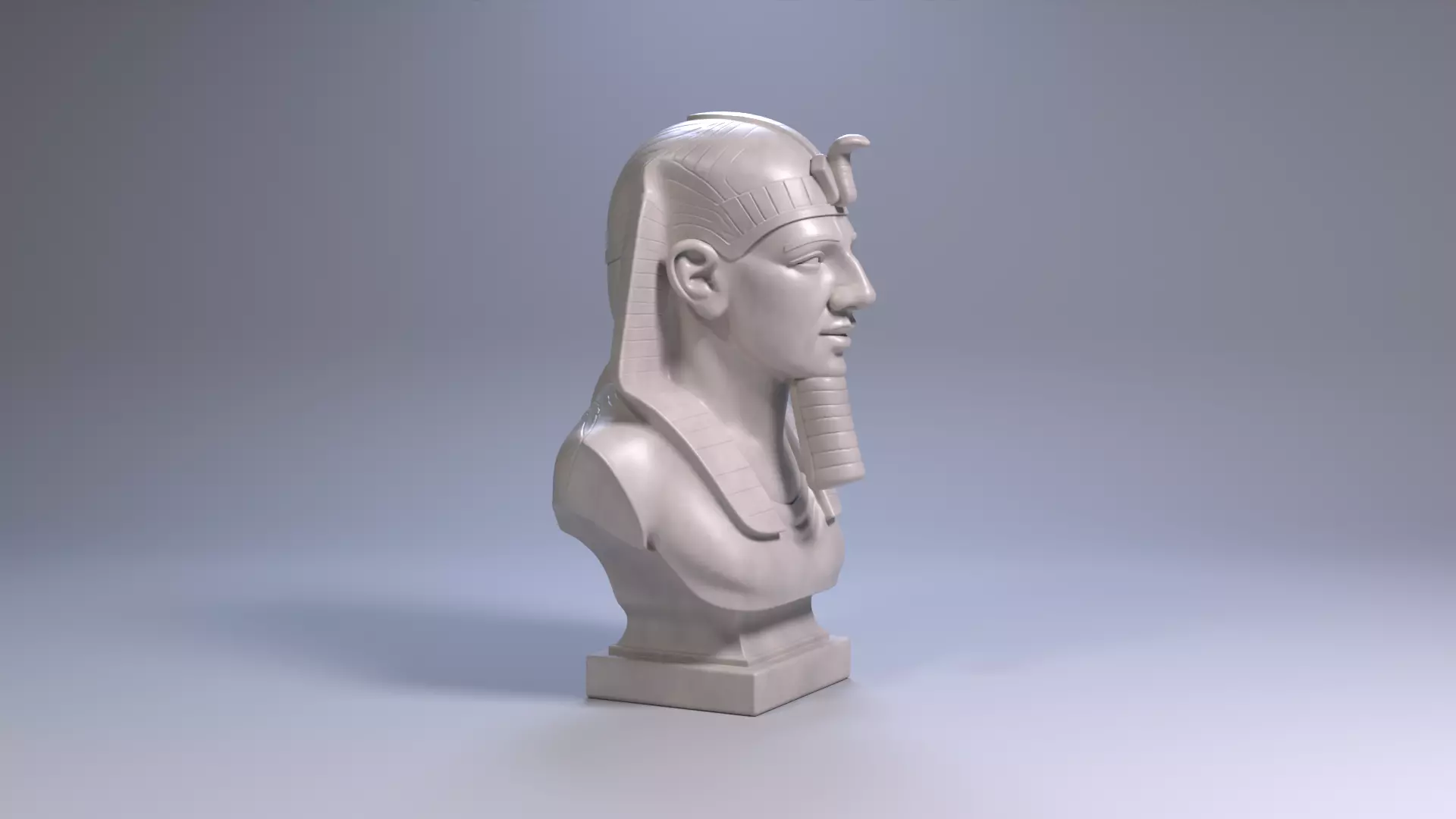 Ramses II Bust Sculpture 3D Print Model STL File Printable Bust 3D print model_21