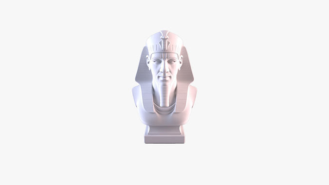 Ramses II Bust Sculpture 3D Print Model STL File Printable Bust 3D print model