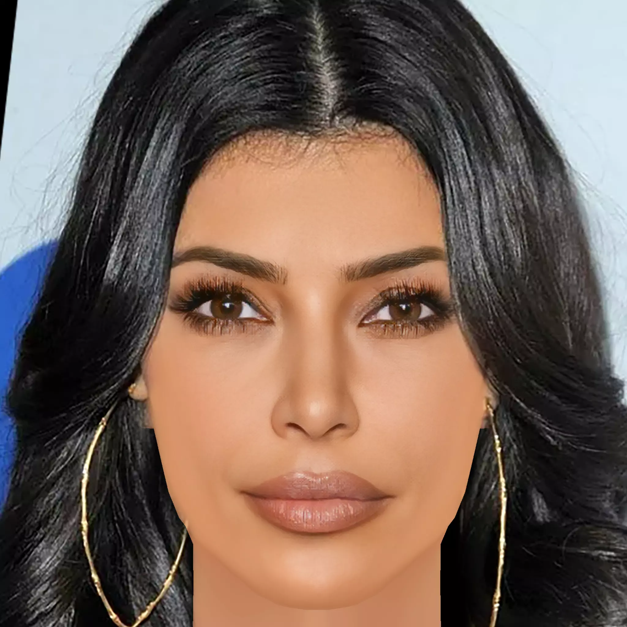 Kim Kardashian Head - No Hair - Low poly head for game Low-poly 3D model