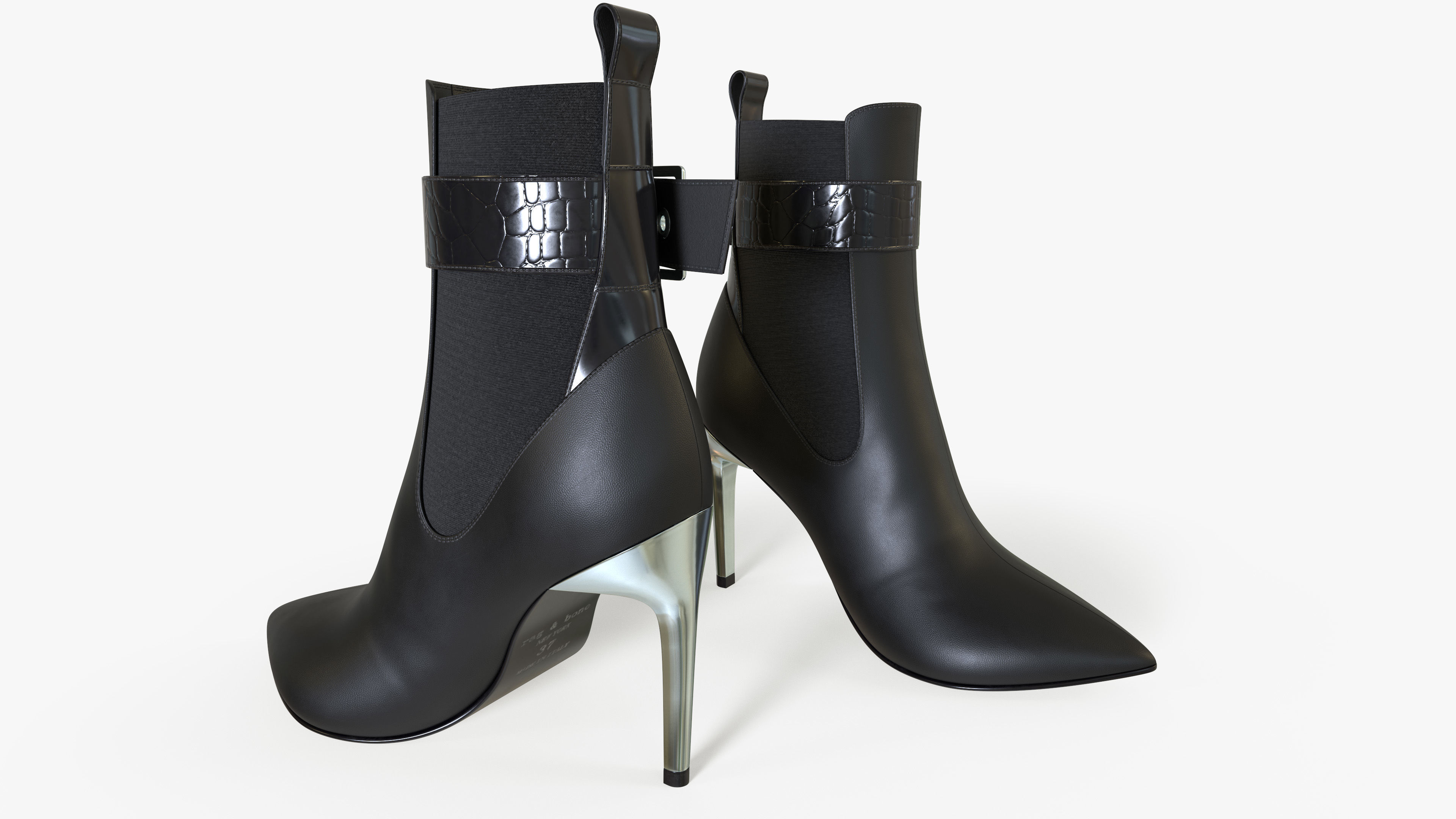 Women Shoes Ankle Boots 3D model_10