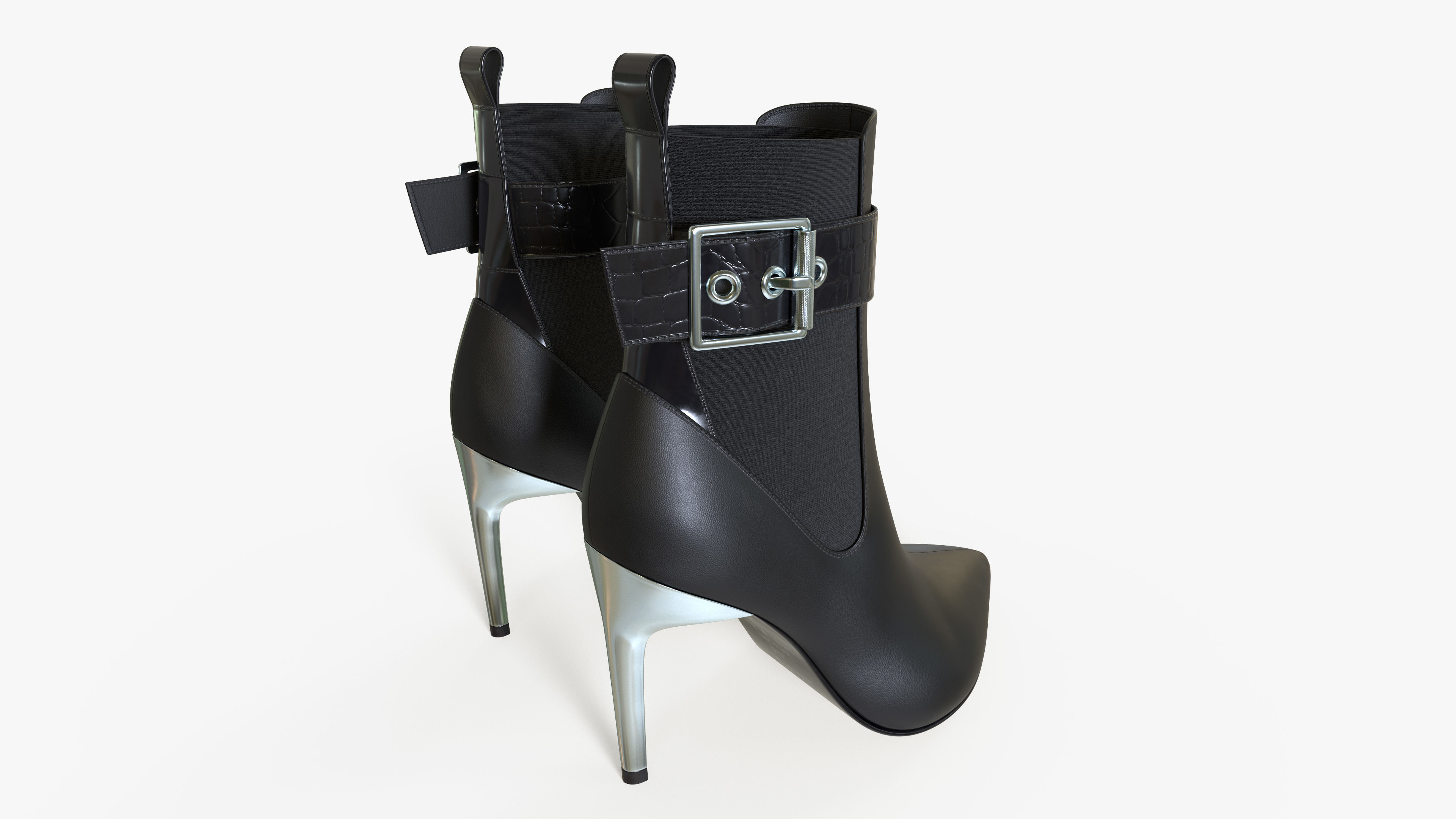 Women Shoes Ankle Boots 3D model_9