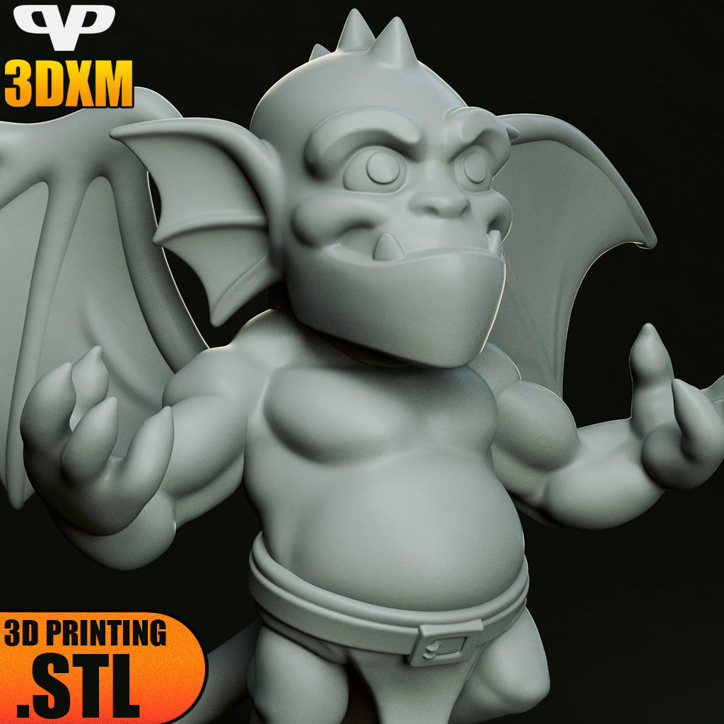 Gargoyles Broadway Chibi STL for 3D Printing 3DXM ChibiSTL 3D print model_3