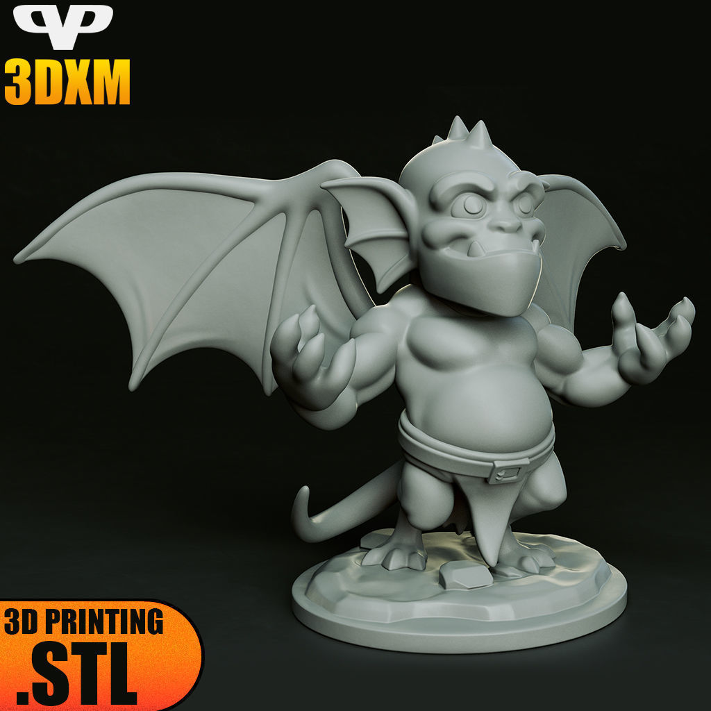 Gargoyles Broadway Chibi STL for 3D Printing 3DXM ChibiSTL 3D print model_4