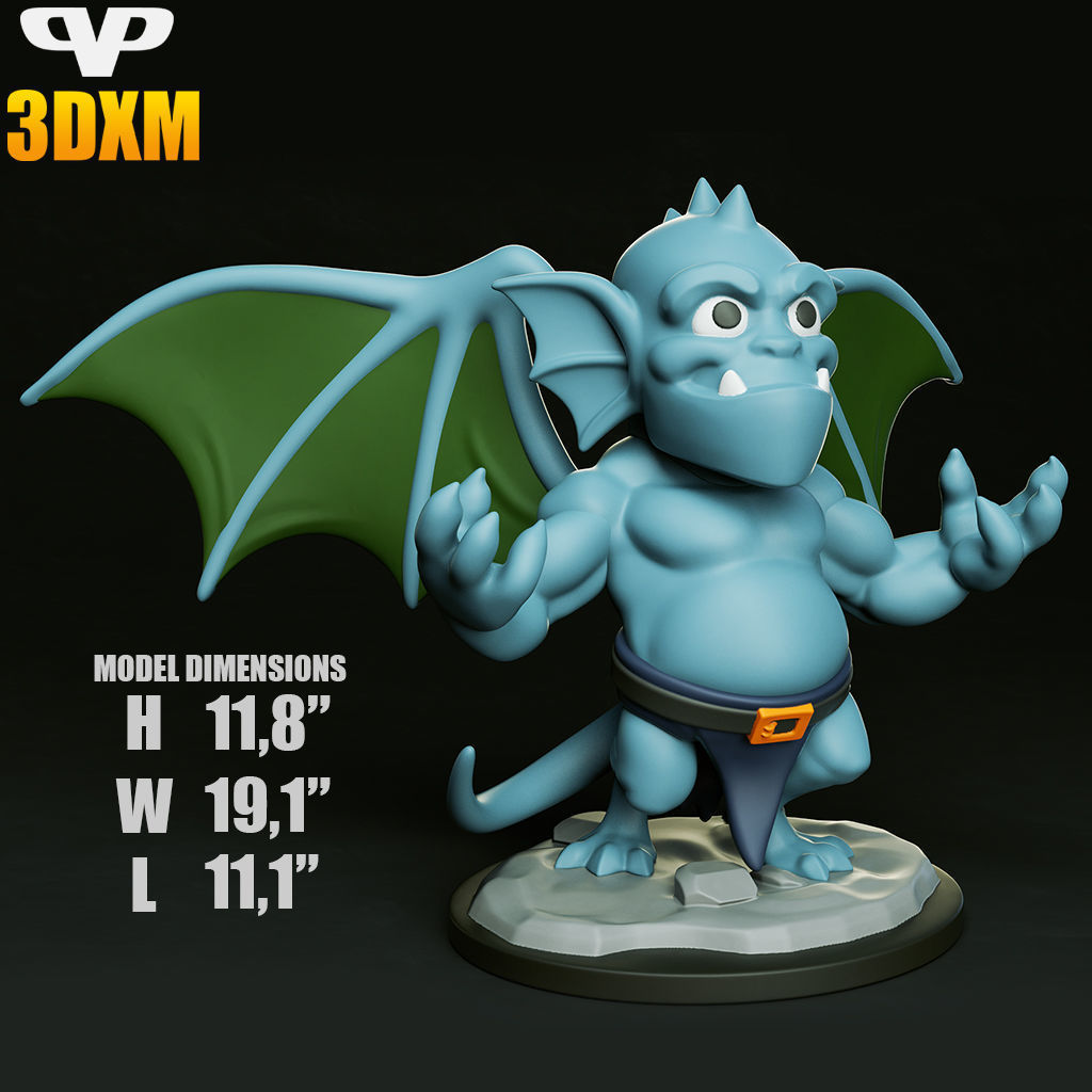 Gargoyles Broadway Chibi STL for 3D Printing 3DXM ChibiSTL 3D print model_5