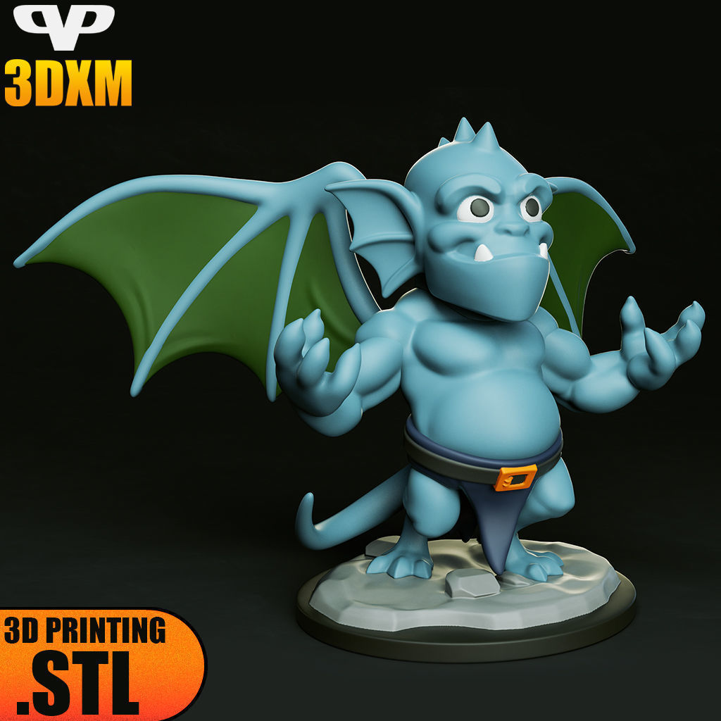 Gargoyles Broadway Chibi STL for 3D Printing 3DXM ChibiSTL 3D print model_1