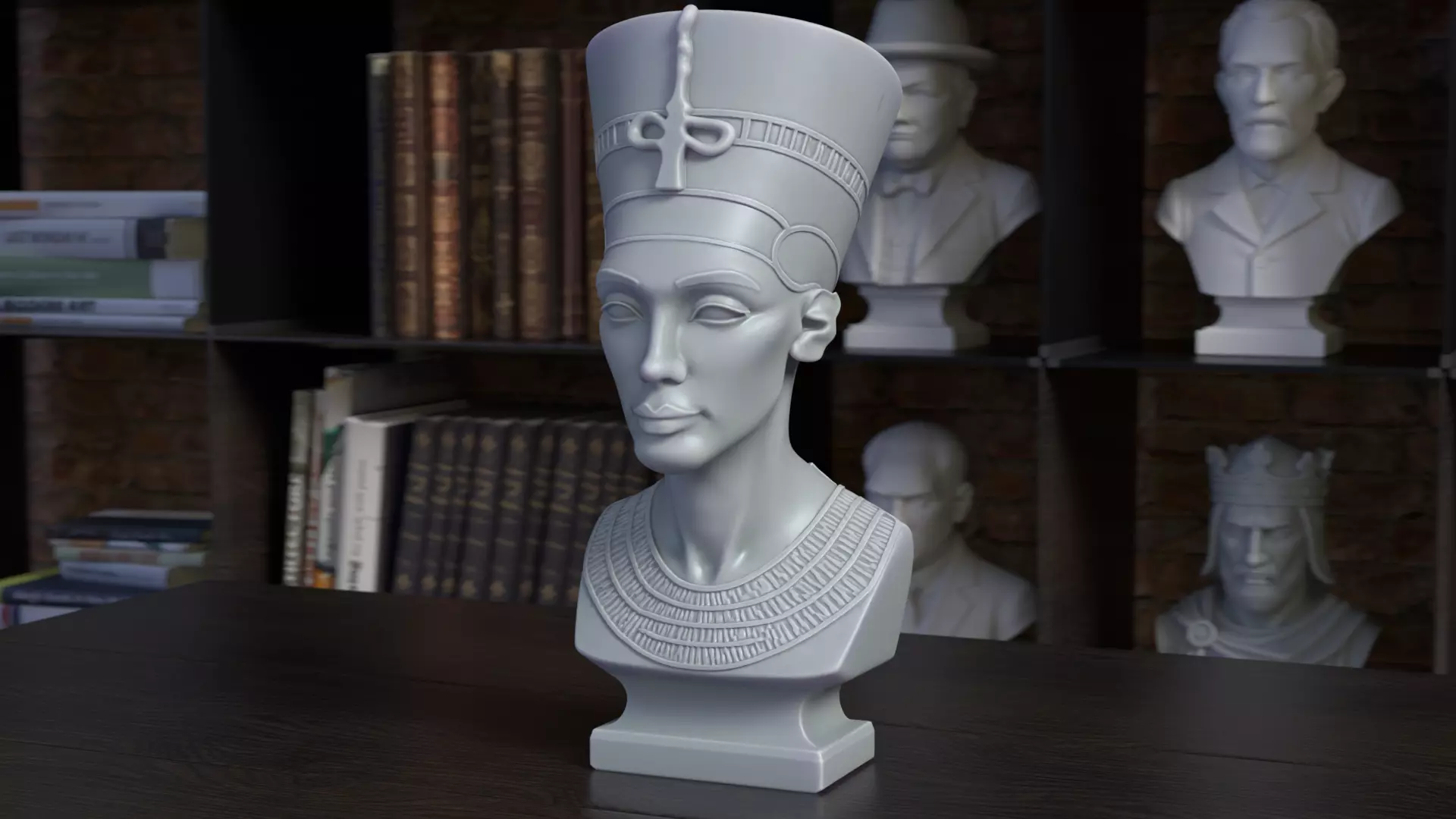 Nefertiti Bust Sculpture 3D Print Model STL File Printable Bust 3D print model