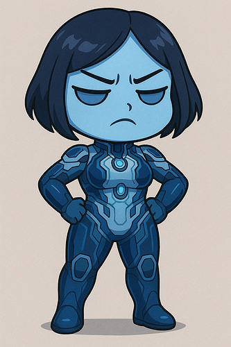Chibi Cortana from game Halo 3D print model
