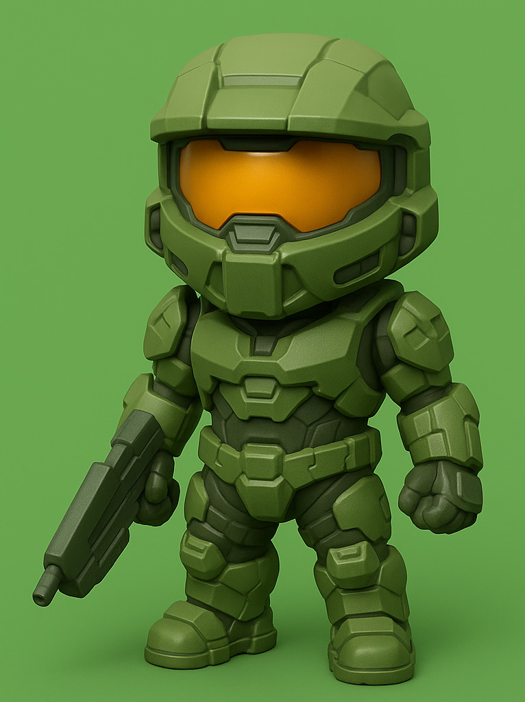 Chibi Master Chief from game Halo 3D print model_1