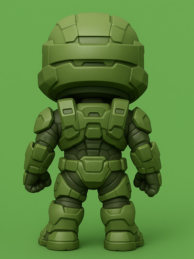 Chibi Master Chief from game Halo 3D print model_2