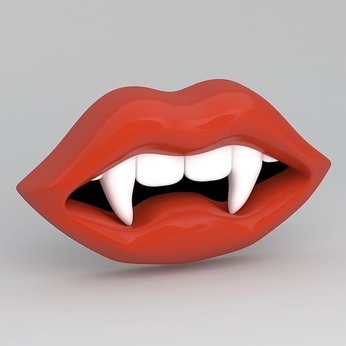 Vampire Red Lips 3D model