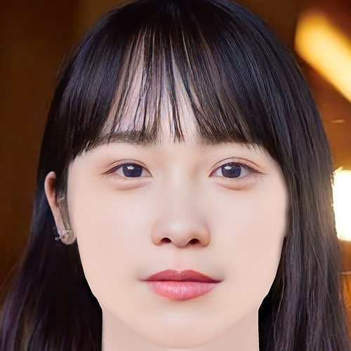 Kawaei Rina Head - No Hair - Low poly head for game Low-poly 3D model