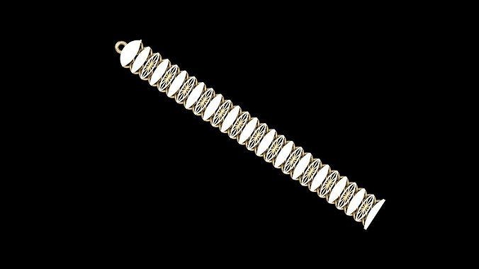 Geometric Star Pattern Bracelet  Elegant 3D Jewelry Model 3D print model