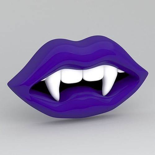 Vampire purple Lips 3D model