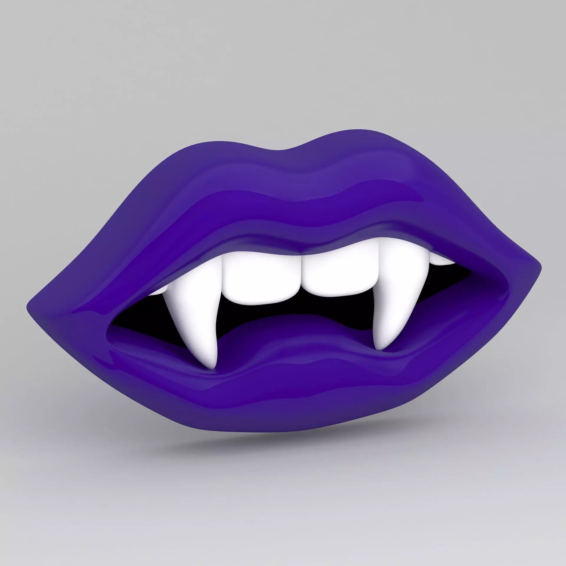 Vampire purple Lips 3D model_0