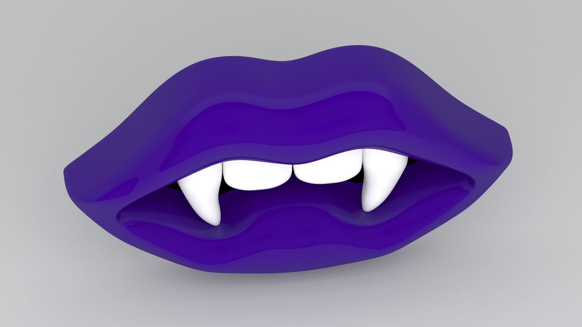 Vampire purple Lips 3D model_3