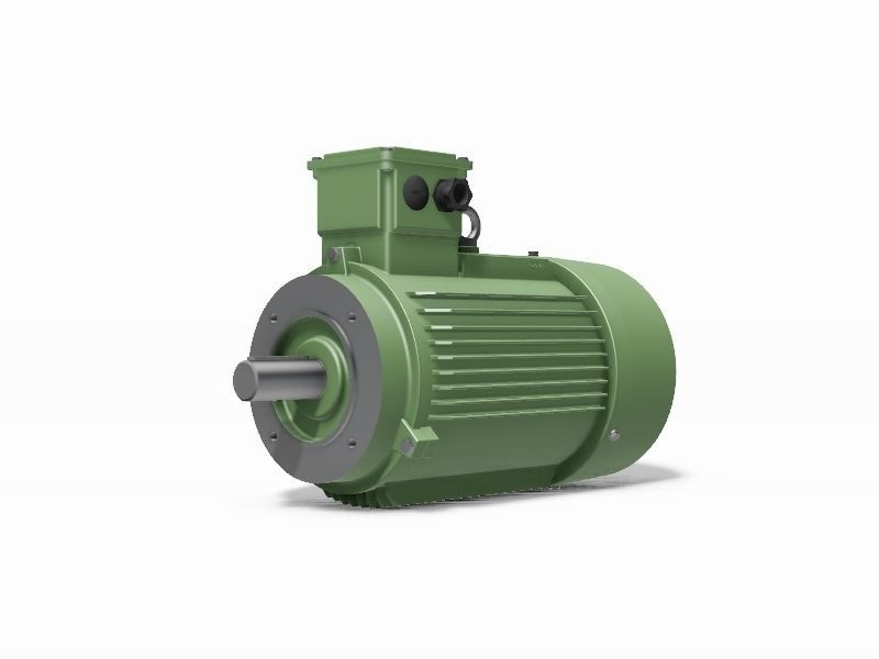 132S B14a IEC electric motor - 3D CAD model 3D model_1