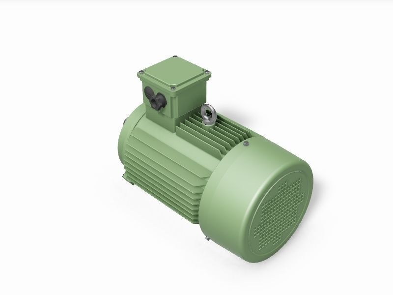 132S B14a IEC electric motor - 3D CAD model 3D model_3