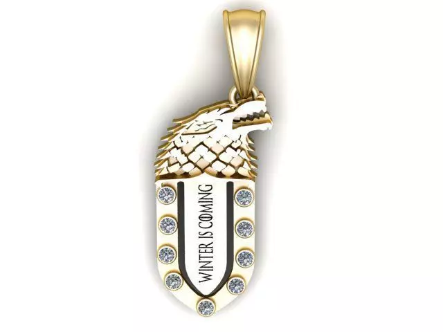 Game of Thrones gold pendant 3D printable model 3D print model