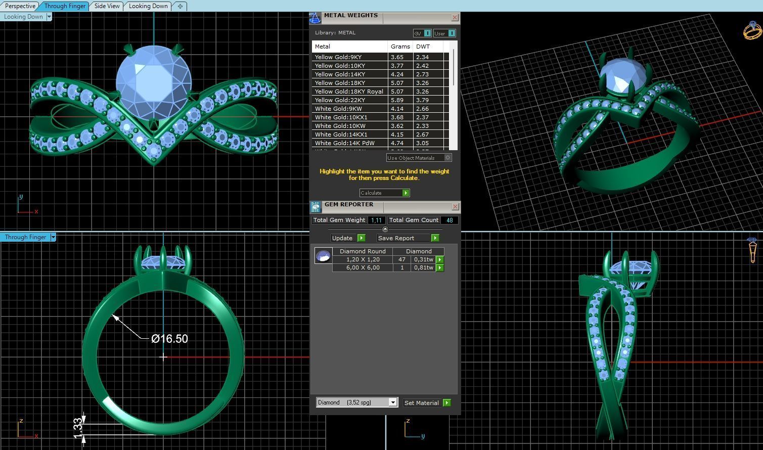 Josephine Amour d Aigrette Solitaire 3D print model_7