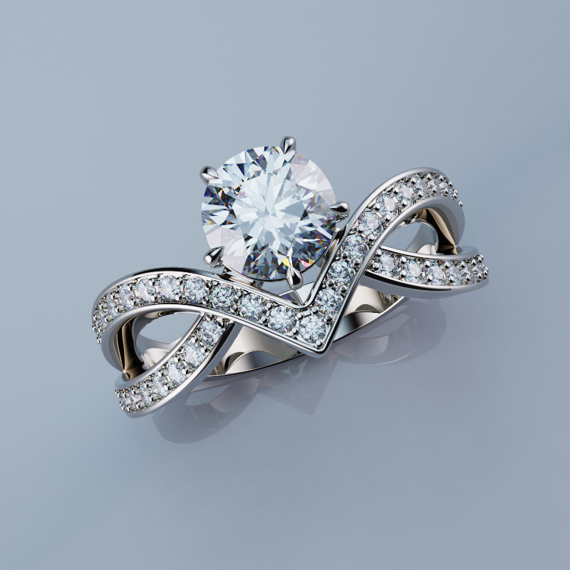 Josephine Amour d Aigrette Solitaire 3D print model_1