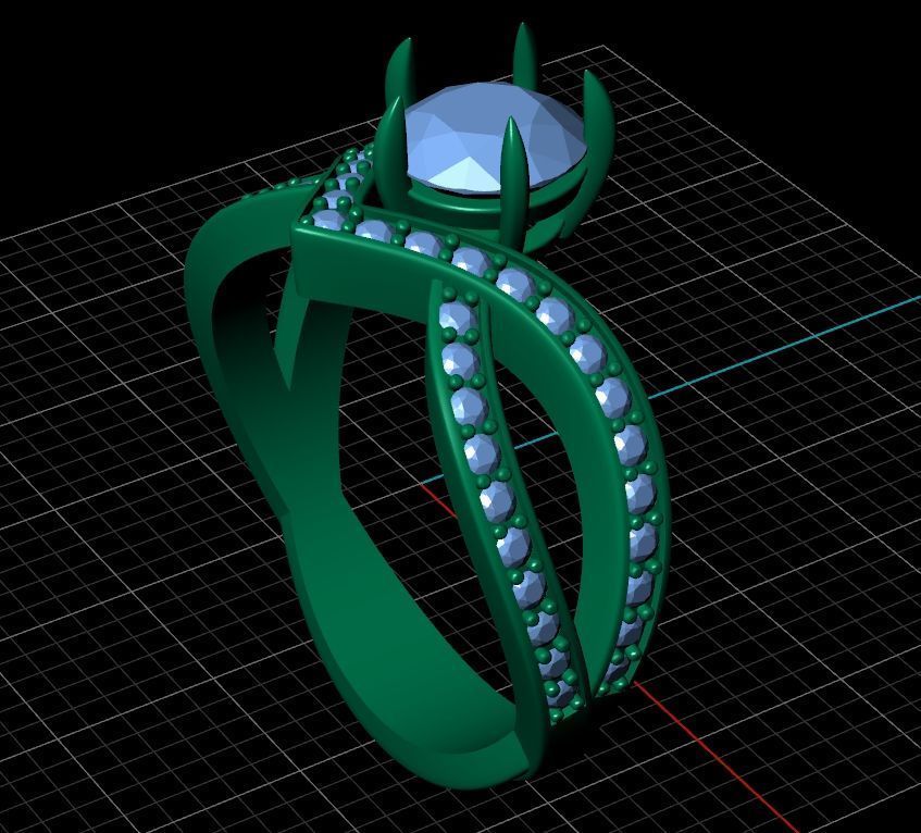 Josephine Amour d Aigrette Solitaire 3D print model_11