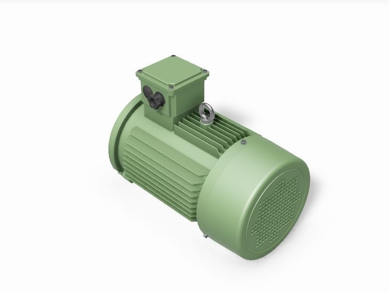 132S B14b IEC electric motor - 3D CAD model 3D model_3